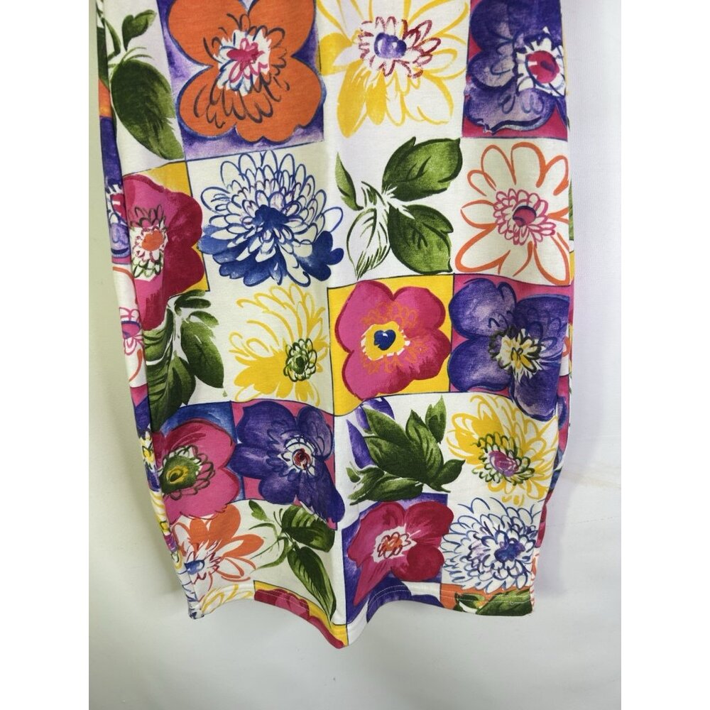 Vintage 90s Express Rainbow Patchwork Floral Penc… - image 5